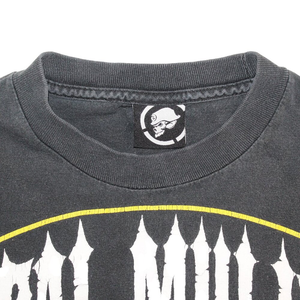 Metal Mullisha RockStar Collab Distressed Graphic Black T-Shirt Rock Gothic - Picture 9 of 13